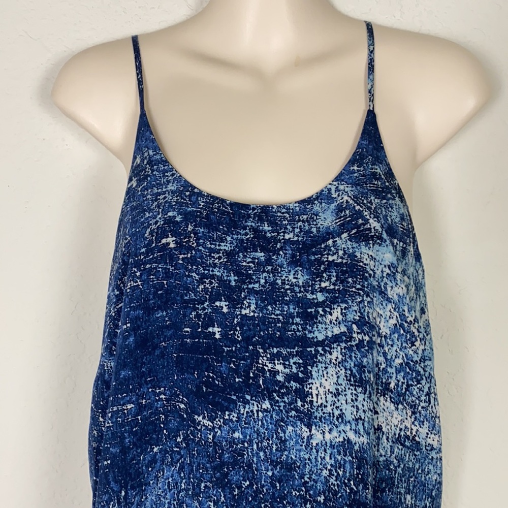 Anthropologie Navy Blue Tie-Dye Maxi Dress - Picture 4 of 9